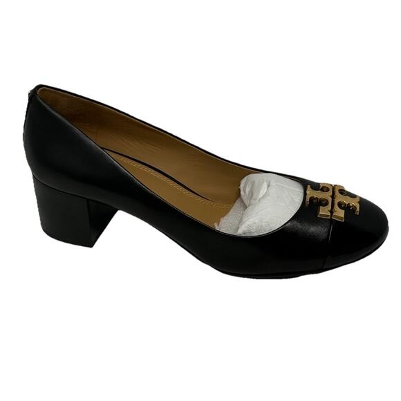 Tory Burch heels black leather Everly 9 shoes - Picture 3 of 10